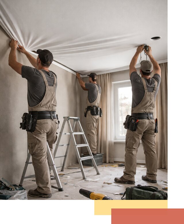 Монтаж матового натяжного потолка в Снежинске качественно и быстро