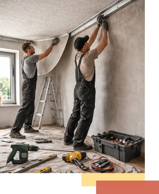 Монтаж фактурного натяжного потолка в Снежинске качественно и быстро