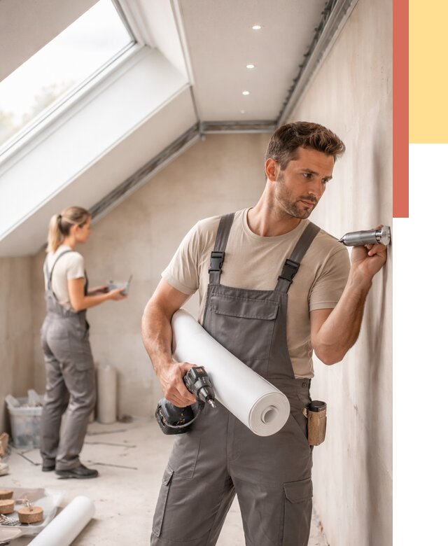 Монтаж натяжного потолка на мансарде в Снежинске от 3637 руб. | ОТДЕЛОЧНИК-Снж