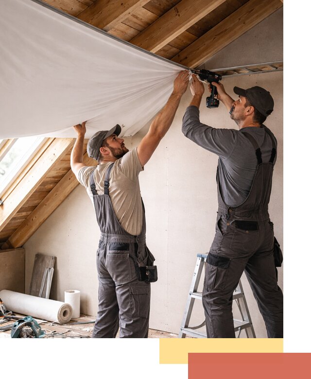 Монтаж натяжного потолка в мансарде в Снежинске