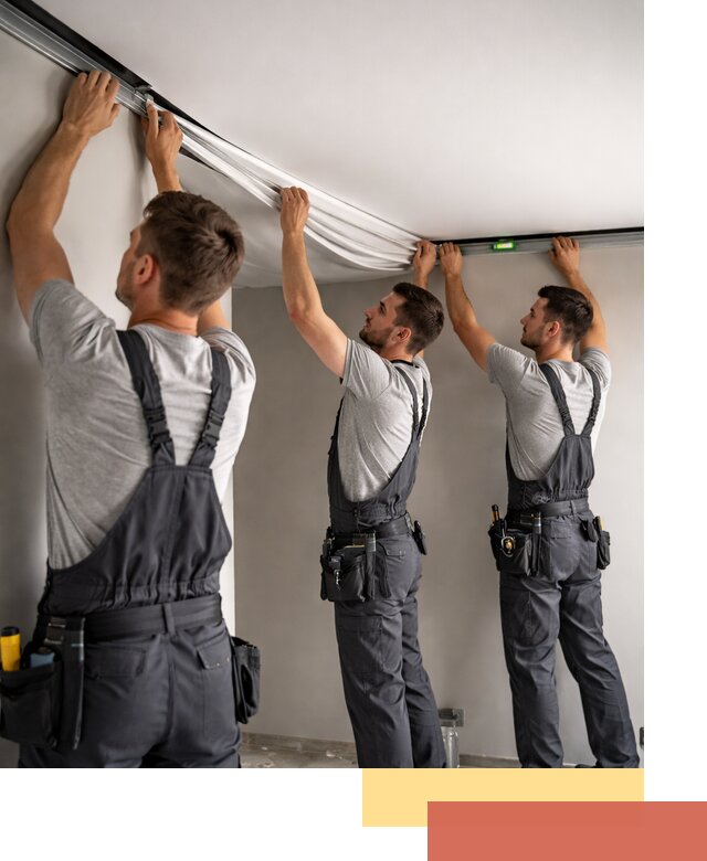 Теневые натяжные потолки в Снежинске: монтаж и отделка быстро и качественно