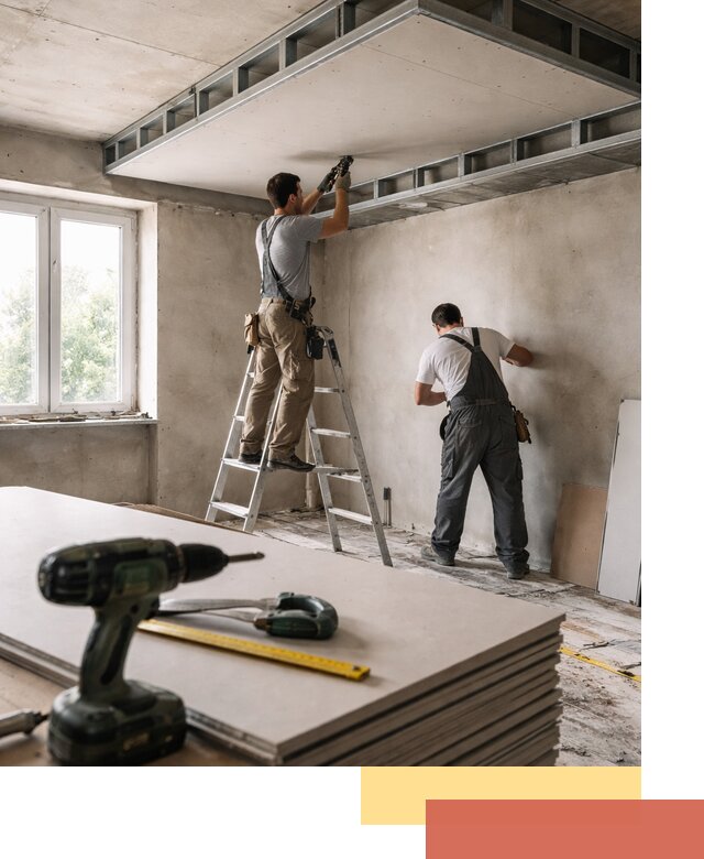 Двухуровневый потолок из гипсокартона в Снежинске