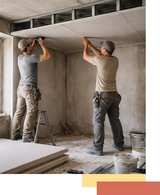 Короб из гипсокартона на потолке под ключ в Снежинске