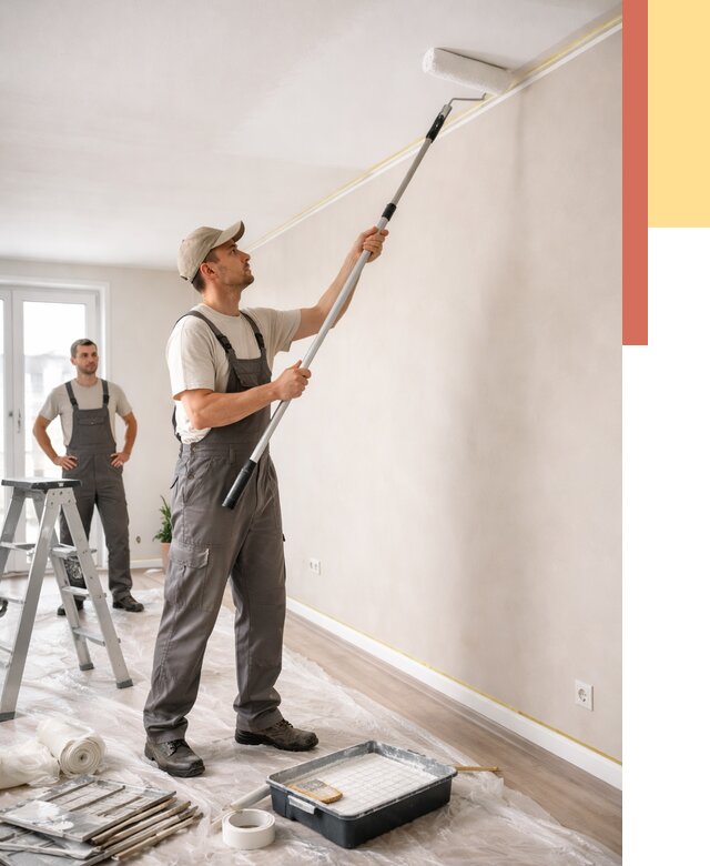 Покраска потолка из гипсокартона в Снежинске от 4676 руб./м2 — услуги под ключ | ОТДЕЛОЧНИК-Снж