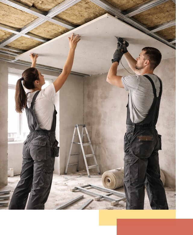 Звукоизоляция потолка из ГКЛ в Снежинске профессионально и надежно