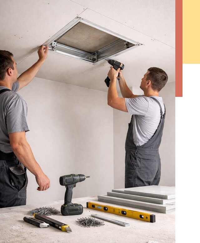 Установка люка в потолок ГКЛ в Снежинске от 2598 руб. под ключ | ОТДЕЛОЧНИК-Снж