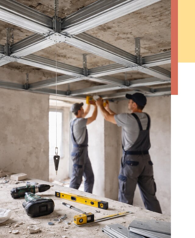 Монтаж каркаса потолка из профиля в Снежинске от 4676 руб. — услуги ОТДЕЛОЧНИК-Снж