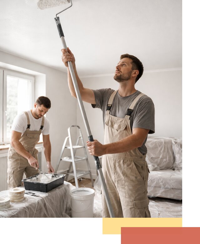 Покраска потолка водоэмульсионной краской в Снежинске