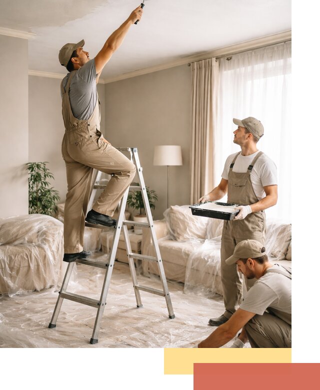 Покраска потолков акриловой краской в Снежинске качественно и быстро