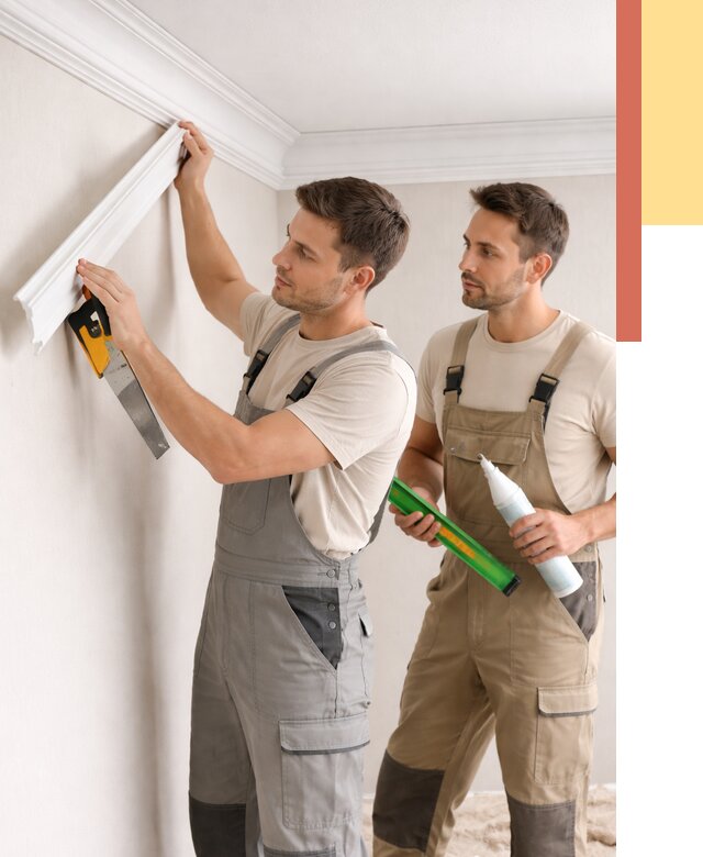 Монтаж потолочного плинтуса в Снежинске от 2390 руб. — быстро и недорого | ОТДЕЛОЧНИК-Снж