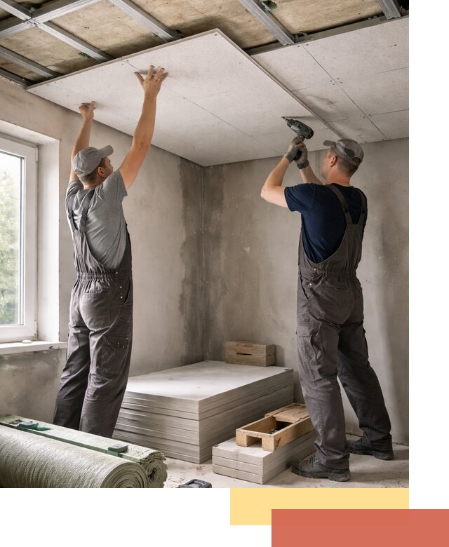 Шумоизоляция потолка панелями ЗИПС в Снежинске